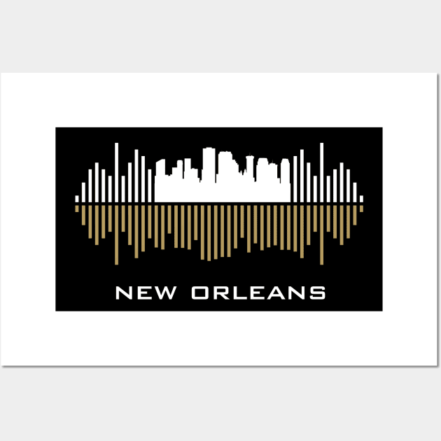 New Orleans Soundwave Wall Art by blackcheetah